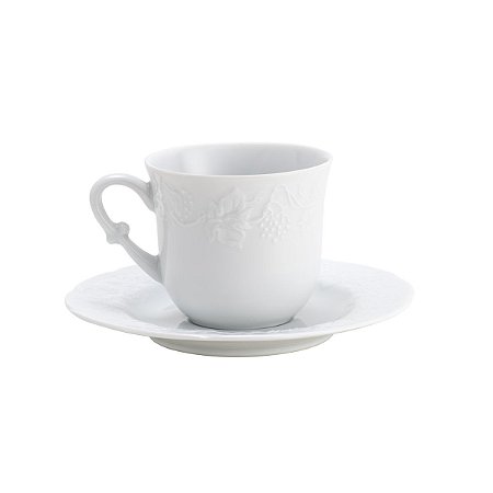 JG 6 XÍCARAS P/CAFÉ C/PIRES DE PORCELANA LIMOGES VENDANGE