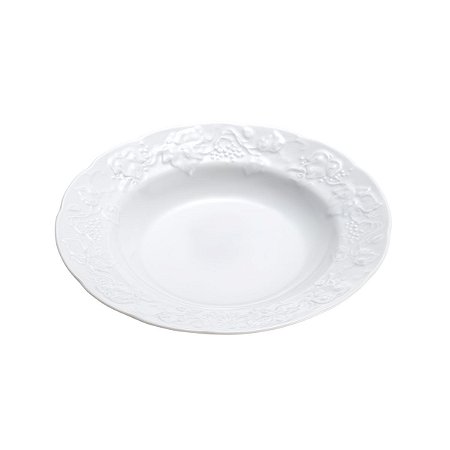 JG 6 PRATOS FUNDO DE PORCELANA LIMOGES VENDANGE 22CM