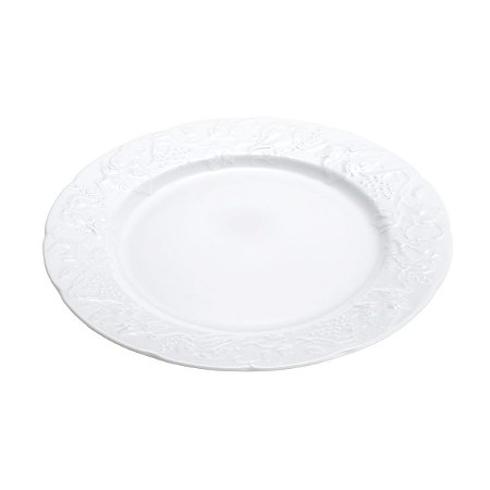JG 6 PRATOS RASO DE PORCELANA LIMOGES VENDANGE 26CM