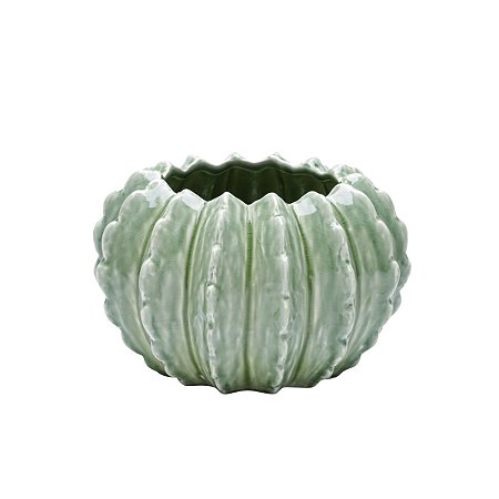 CACHEPOT DE CERÂMICA CACTOS VERDE 22,5x14cm