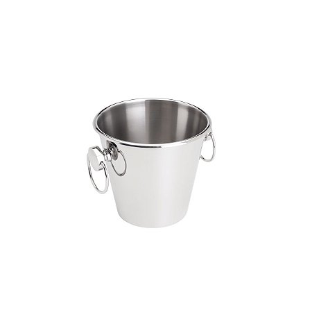 BALDE DE AÇO INOX P/GELO ITALY 15X14cm