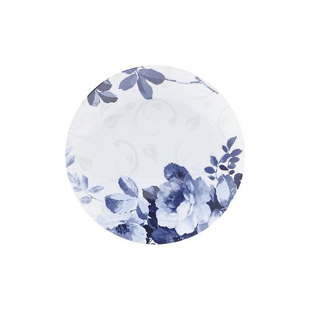CJ 6 PC PRATOS DE PORCELANA P/SOBREMESA LIMOGES EDEN BLEU 21cm