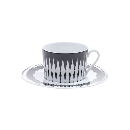 JG 6 XÍCARAS P/CHÁ C/PIRES DE PORCELANA