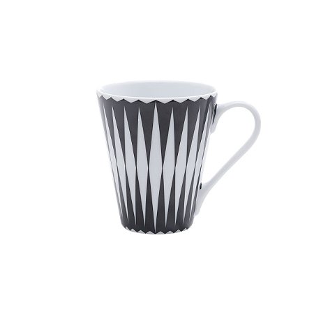 JG 6 CANECAS DE PORCELANA LIMOGES ALCHIME NOIRE 280ML