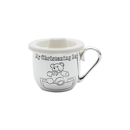 CANECA CHRISTENING PRATEADA ABC DE ZINCO
