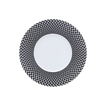 JG 6 PRATOS P/SOBREMESA DE PORCELANA LIMOGES ALCHIME NOIRE