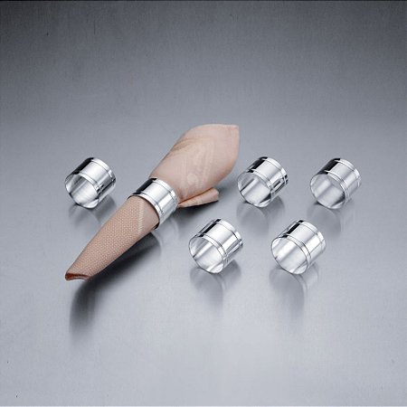 JG 6 ANÉIS P/GUARDANAPO DE AÇO INOX ELEGANCE
