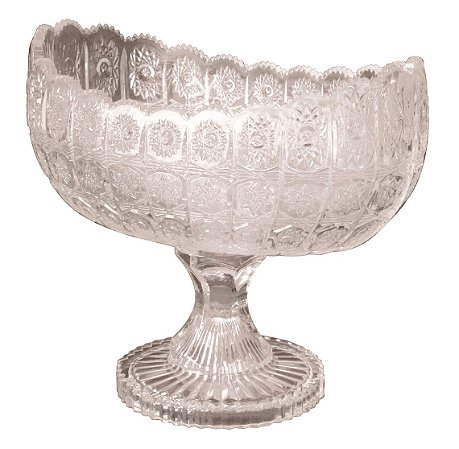 CENTRO DE MESA CANOA EM CRISTAL ECOLOGICO COM PE 27X22,5CM