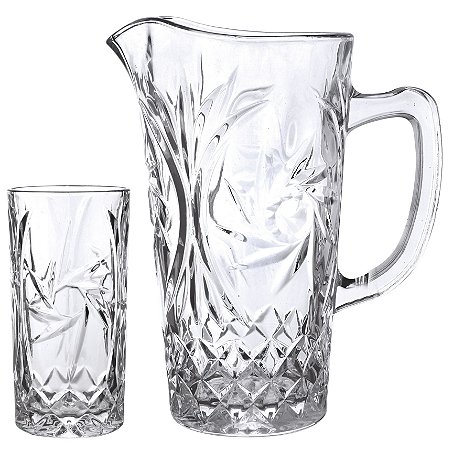 JG JARRA 1,4L E 6 COPOS 320ML HURRICANE CRISTAL ECOLÓGICO