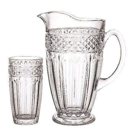 JG JARRA 1,4L E 6 COPOS 310ML CLASSICA CRISTAL ECOLÓGICO