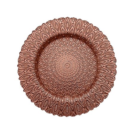SOUSPLAT DE VIDRO BODRUM ROSÉ 33cm
