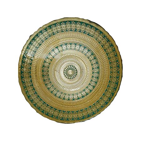CENTRO DE MESA DE VIDRO ANCARA VERDE 33x33x9cm