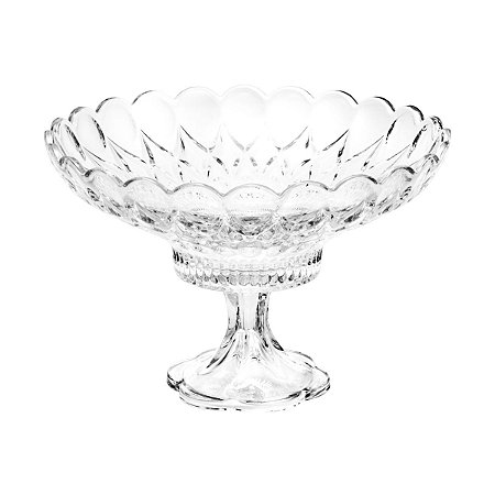 FRUTEIRA DE CRISTAL C/PÉ ANGÉLICA 32X21CM