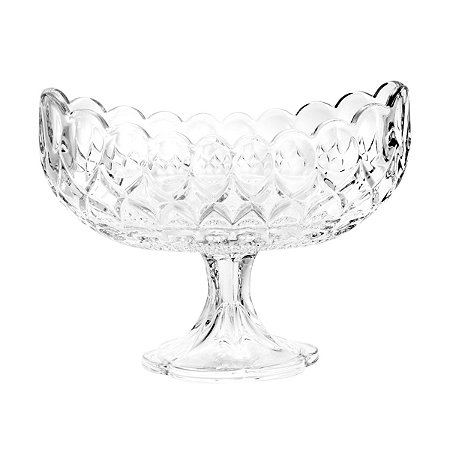 FRUTEIRA DE CRISTAL C/PÉ ANGÉLICA 27X15X21CM