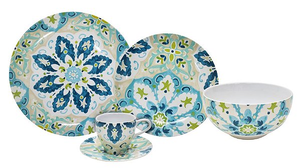 APARELHO DE JANTAR HAGAN 30 PEÇAS EM PORCELANA