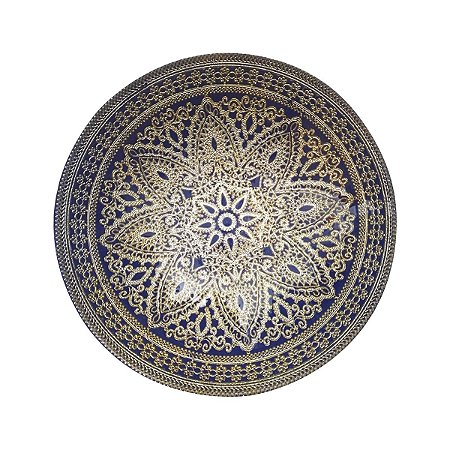 CENTRO DE MESA DE VIDRO CAPADÓCIA AZUL 33x9cm