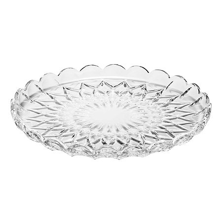 PRATO P/BOLO DE CRISTAL ANGÉLICA 30CM