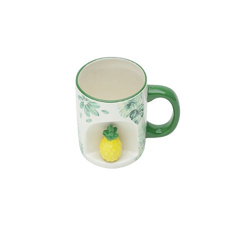 CANECA DE CERÂMICA ABACAXI 350ml