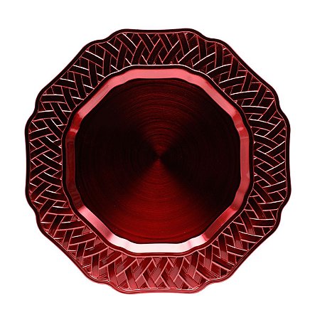SOUSPLAT PLÁSTICO VERMELHO 32x2cm