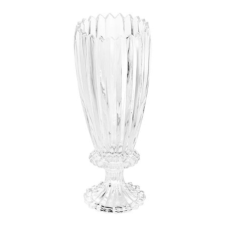 VASO DE CRISTAL C/PÉ GENEVA 14X37CM