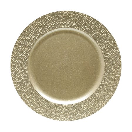 SOUSPLAT PLÁSTICO DOURADO 33x2cm