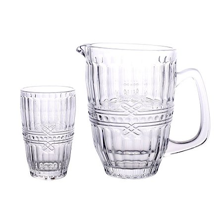 JOGO PARA REFRESCO 7 PECAS FRATELLO EM VIDRO (1,6L+6X355ML)