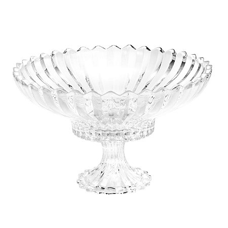 FRUTEIRA DE CRISTAL C/PÉ GENEVA 31,5X20CM