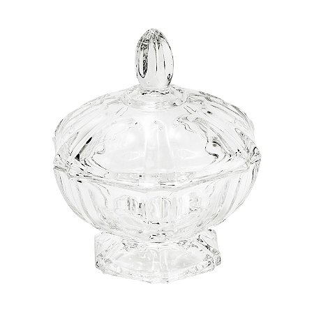 BOMBONIERE DE CRISTAL C/TAMPA REGENCE 11X12CM
