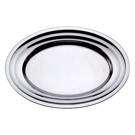 TRAVESSA RASA DE AÇO INOX VENEZA 47X34CM