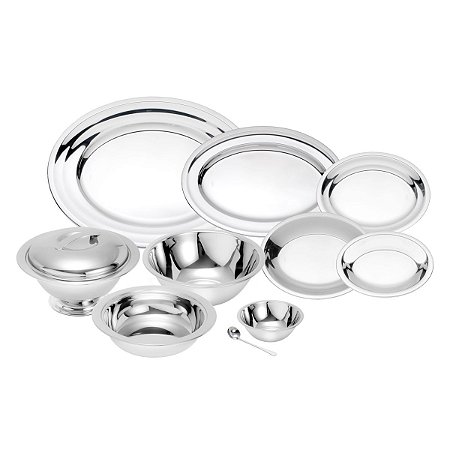 BAIXELA DE AÇO INOX VENEZA 10PC