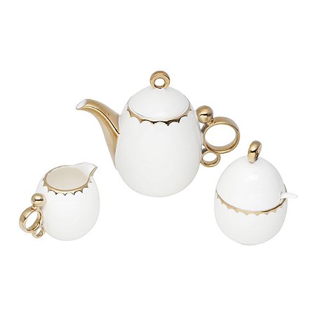 JG 3PC P/CAFÉ DE PORCELANA EGG