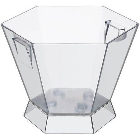 CHAMPANHEIRA SEXTAVADA EM ACRILICO L39XP34X28,5CM COR TRANSPARENTE