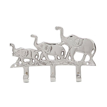 SUPORTE EM FORMA DE 3 ELEFANTES 18CM C/ 3 PINOS