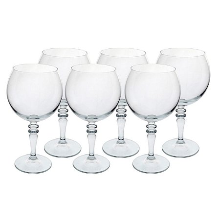JOGO DE 6 TACAS PARA GIN SYMPHONY EM VIDRO 655ML A20CM