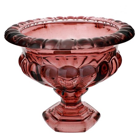CENTRO DE MESA ATHENAS COM PE EM CRISTAL ECOLOGICO D19XA16CM COR ROSA