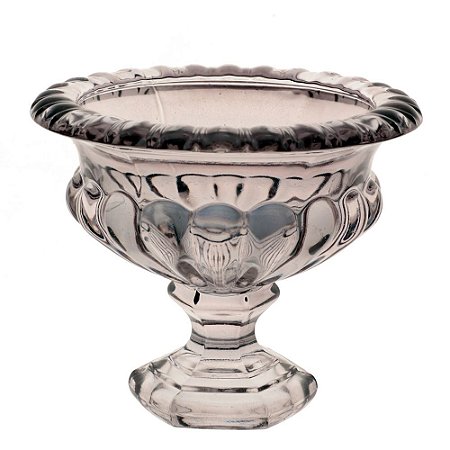 CENTRO DE MESA ATHENAS COM PE EM CRISTAL ECOLOGICO D19XA16CM COR FUME