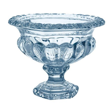 CENTRO DE MESA ATHENAS COM PE EM CRISTAL ECOLOGICO D19XA16CM COR AZUL