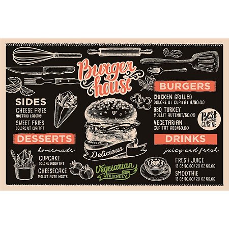 TABUA RETANGULAR BURGUER EM VIDRO L40XP30CM