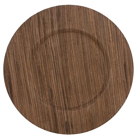 SOUSPLAT LEAF REDONDO EM FIBRA DE AGUAPE 33CM MARROM