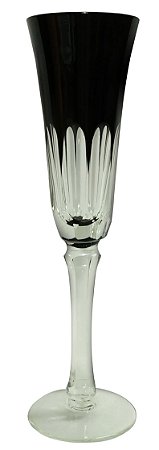 TACA VIDRO CHAMPANHE 130ML PRETA