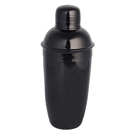 COQUETELEIRA EM ACO INOX 500ML D8XA21CM COR PRETO