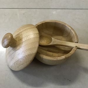 AÇUCAREIRO C/COLHER DE BAMBU VERONA 8x7,5cm