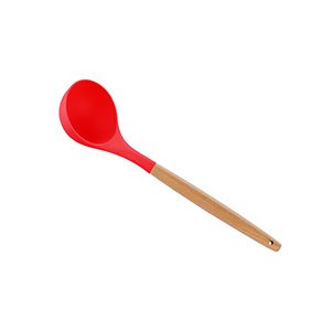 CONCHA DE SILICONE C/CABO DE BAMBU CHARMY VERMELHO 31cm