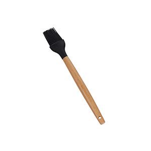 PINCEL CULINÁRIO SILICONE C/CABO BAMBU CHARMY PRETO 27,5cm