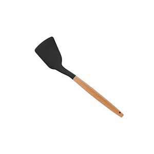 ESPÁTULA DE SILICONE C/CABO DE BAMBU CHARMY PRETO 32cm