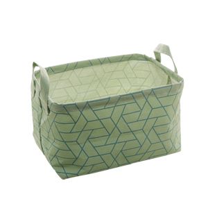 CESTO ORGANIZADOR POLIÉSTER RETANGULAR CHEVRON 30x20x18cm