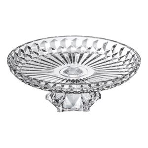 CENTRO MESA DECORATIVO C/PÉ CRISTAL CHUMBO 40x16cm