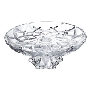 CENTRO MESA DECORATIVO C/PÉ CRISTAL CHUMBO DELI 40x16cm