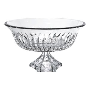 CENTRO MESA DECORATIVO C/PÉ CRISTAL CHUMBO 42x25cm
