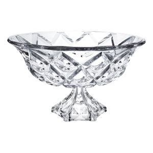 CENTRO MESA DECORATIVO C/PÉ CRISTAL CHUMBO DELI 42x25cm